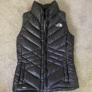 Womens Black North Face Puffer Vest